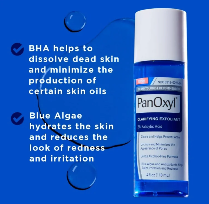 PanOxyl Clarifying Exfoliant with 2% Salicylic Acid, BHA Liquid Exfoliant - CANADA